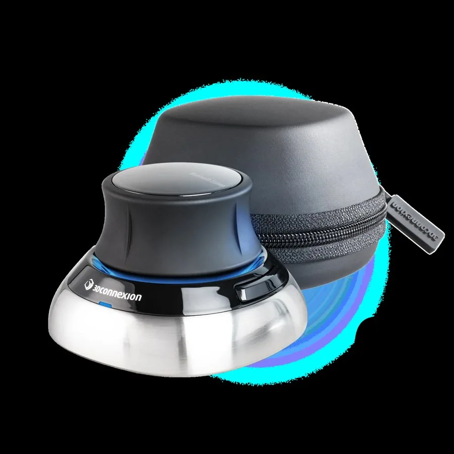 3Dconnexion SpaceMouse Wireless, Bluetooth Edition, with travel case